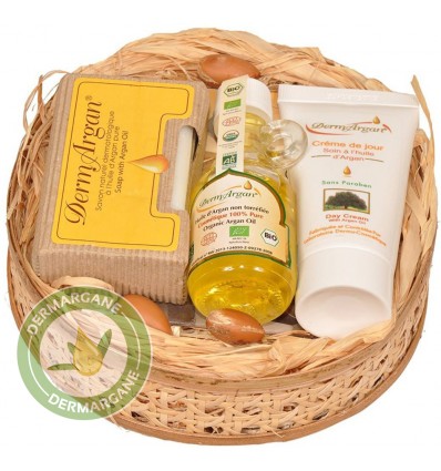 Coffret de 3 P (Crème de j + Huile d’Argan Cos 40 ml + Savon)
