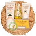 Coffret de 4 P (Crème de j + Lait + Huile d’Argan Cos 40 ml + Savon)