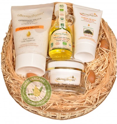 Coffret Huile d'argan biologique - 4 Soins visage, corps et cheveux