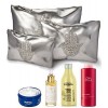 3 Pochettes Make Up Orientales en Simili Cuir argent